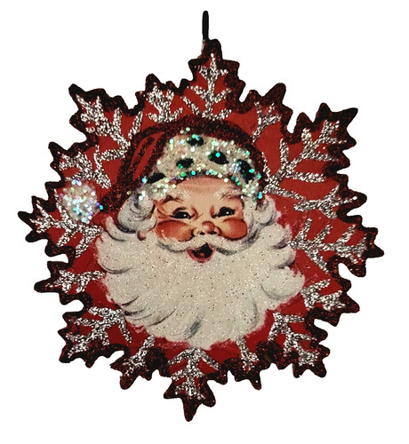 Santa face sparkly - santa,